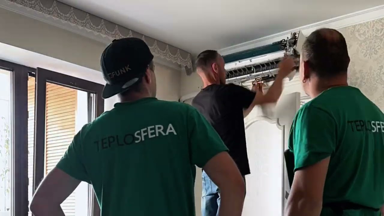 Монтаж кондиціонера покроково в квартирі.  Встановлення без пилу та бруду.